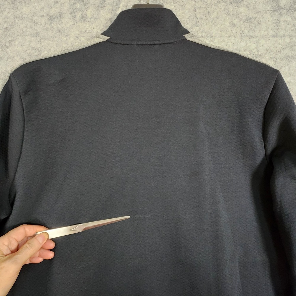 Puma Sweater Mens Size 2XL Full Zip logo Black Gray strips on sleeves - Picture 11 of 12
